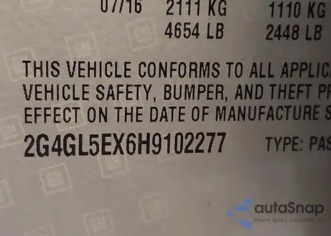 2017 Buick Regal Turbo Sport Touring from USA, damaged, VIN 2G4GL5EX6H9102277